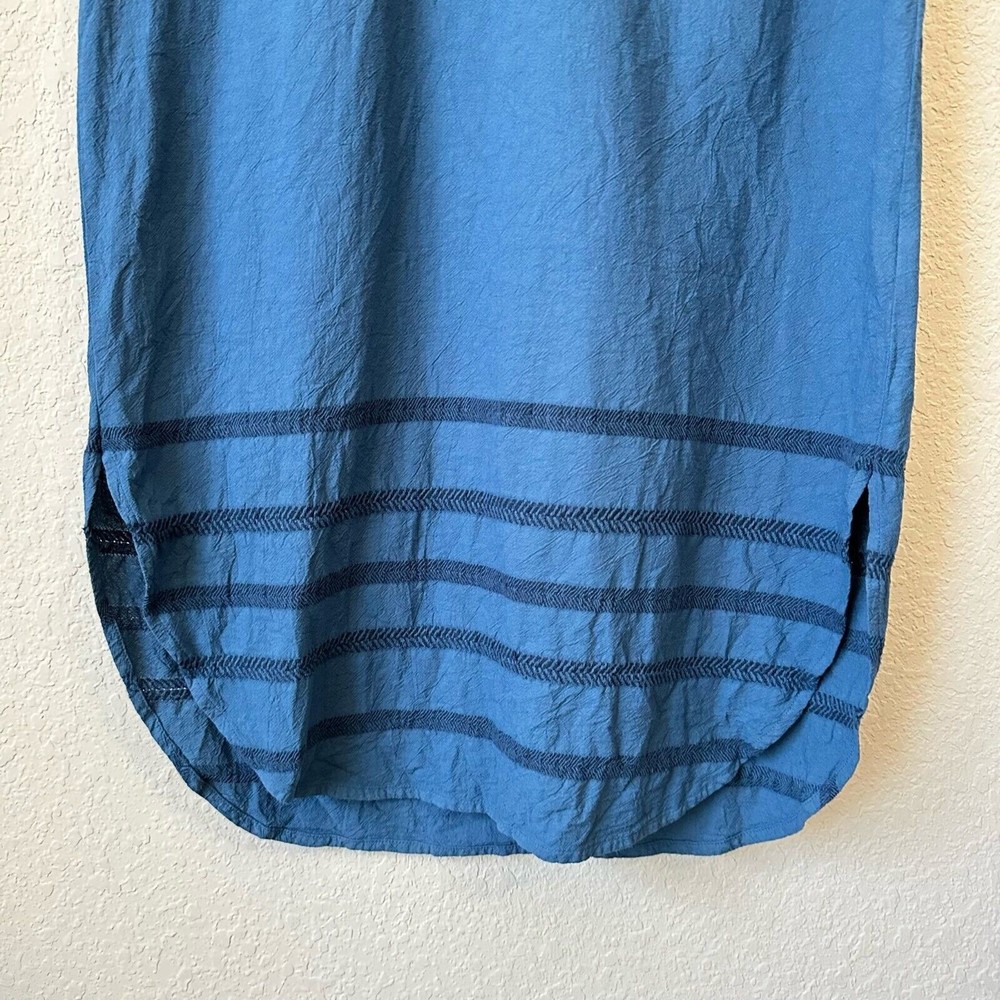 OUTERKNOWN Meander Dress Knee-Length Stripe Accents in Blue - Picture 6 of 12
